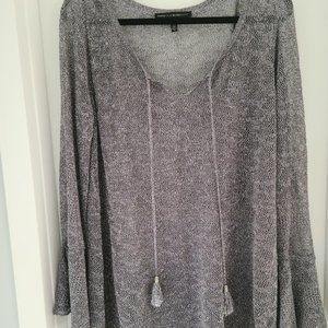 White House Black Market Silver Sweater w/Cami